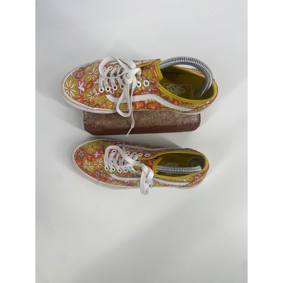 Vans Old Skool‎ Low Top Floral Print Sneakers Shoes Women Size 8 - Picture 9 of 14